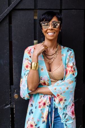 Layered gold statement necklace